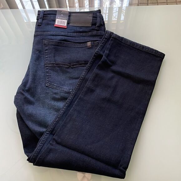 Buffalo David Bitton jeans 34/32 straight stretchy ykk zipper dark blue … - Picture 7 of 12